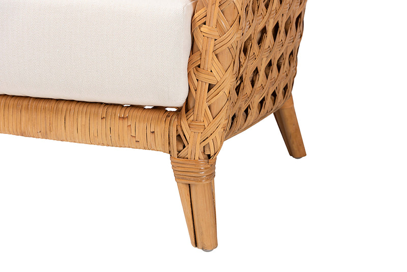 Draper Bohemian Light Honey Ratan Accent Chair