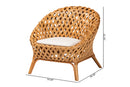 Karis Bohemian Natural Rattan Accent Chair Baxton