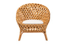 Karis Bohemian Natural Rattan Accent Chair Baxton