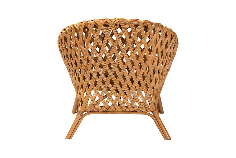 Karis Bohemian Natural Rattan Accent Chair Baxton