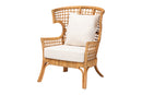 Alleta Bohemian Light Honey Rattan Arm Chair Baxton
