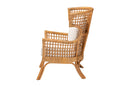 Alleta Bohemian Light Honey Rattan Arm Chair Baxton