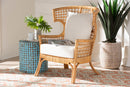 Alleta Bohemian Light Honey Rattan Arm Chair Baxton