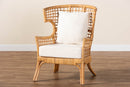 Alleta Bohemian Light Honey Rattan Arm Chair Baxton