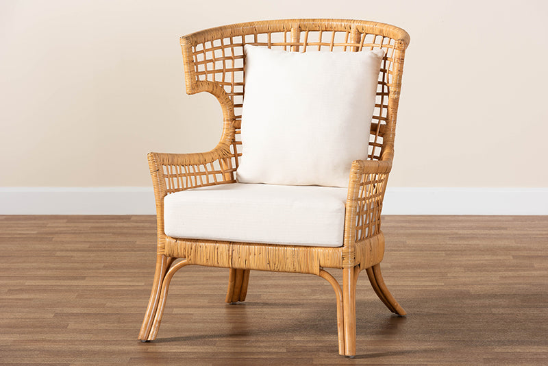 Alleta Bohemian Light Honey Rattan Arm Chair