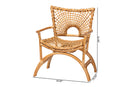 Laina Bohemian Natural Rattan Arm Chair Baxton