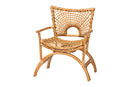 Laina Bohemian Natural Rattan Arm Chair Baxton