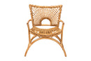 Laina Bohemian Natural Rattan Arm Chair Baxton