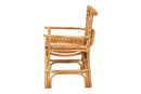 Laina Bohemian Natural Rattan Arm Chair Baxton
