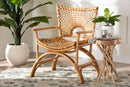 Laina Bohemian Natural Rattan Arm Chair Baxton