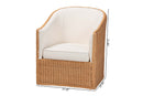 Amsterdam Bohemian Light Honey Rattan Arm Chair Baxton