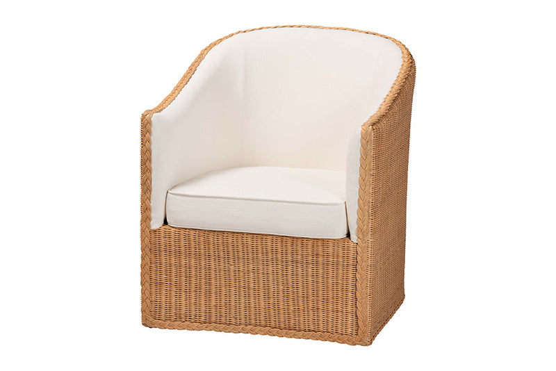Amsterdam Bohemian Light Honey Rattan Arm Chair Baxton