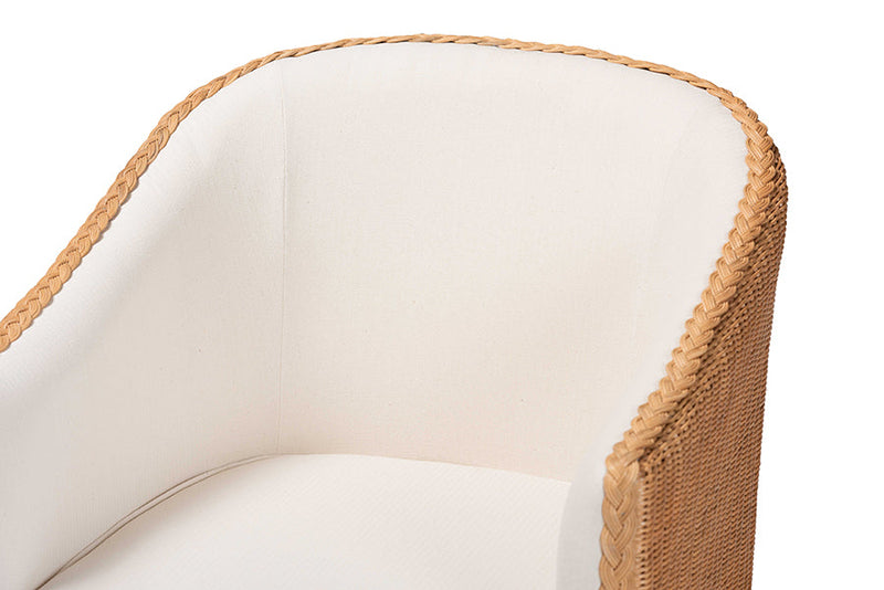 Amsterdam Bohemian Light Honey Rattan Arm Chair Baxton