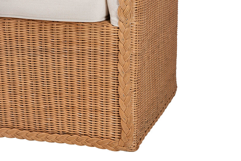 Amsterdam Bohemian Light Honey Rattan Arm Chair Baxton
