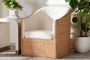 Amsterdam Bohemian Light Honey Rattan Arm Chair Baxton