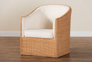 Amsterdam Bohemian Light Honey Rattan Arm Chair Baxton