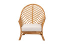 Lavina Bohemian Light Honey Rattan Arm Chair Baxton