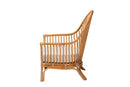 Lavina Bohemian Light Honey Rattan Arm Chair Baxton