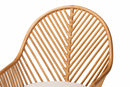Lavina Bohemian Light Honey Rattan Arm Chair Baxton