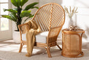 Lavina Bohemian Light Honey Rattan Arm Chair Baxton