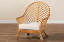 Lavina Bohemian Light Honey Rattan Arm Chair Baxton