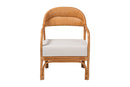 Alivia Bohemian Light Honey Rattan Arm Chair Baxton