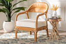 Alivia Bohemian Light Honey Rattan Arm Chair Baxton