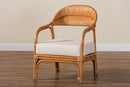 Alivia Bohemian Light Honey Rattan Arm Chair Baxton