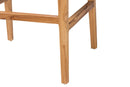 Miya Bohemian Natural Rattan and Teak Wood 2Pc Bar Stool Set Baxton