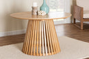 Noemie Modern Slatted Acacia Wood Dining Table Baxton