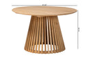 Noemie Modern Slatted Acacia Wood Dining Table Baxton