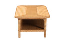 Samwell Bohemian Light Honey Braided Rattan Coffee Table Baxton