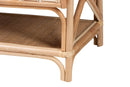 Salma Bohemian Natural Rattan 2-Door Storage Cabinet Baxton
