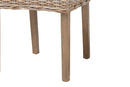 Elena Bohemian Gray Kubu Rattan and Mango Wood Dining Chair Baxton