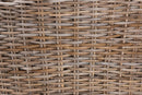 Colemar Bohemian Gray Natural Kubu Rattan and Mahogany Wood Dining Chair Baxton