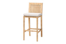 Lumines Bohemian Natural Rattan Bar Stool Baxton