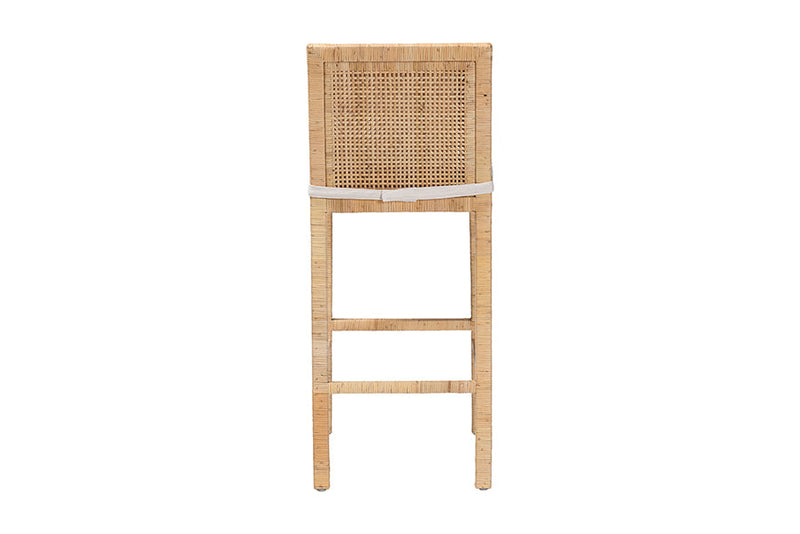 Lumines Bohemian Natural Rattan Bar Stool Baxton