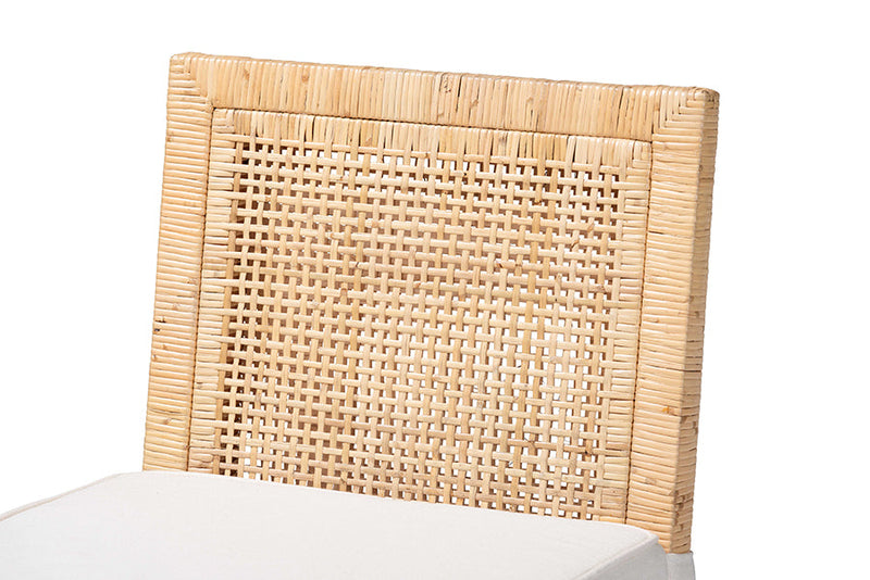 Lumines Bohemian Natural Rattan Bar Stool Baxton