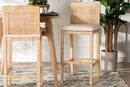 Lumines Bohemian Natural Rattan Bar Stool Baxton
