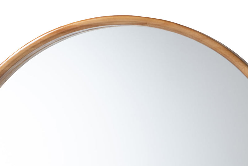 Karine Japandi Natural Round Accent Wall Mirror Baxton