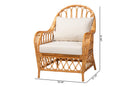 Gavino Bohemian Light Honey Rattan Arm Chair Baxton