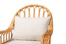 Gavino Bohemian Light Honey Rattan Arm Chair Baxton