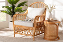 Gavino Bohemian Light Honey Rattan Arm Chair Baxton