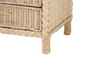 Prunella Japandi Sun Bleached Rattan 3-Drawer Nightstand Baxton