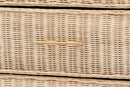 Prunella Japandi Sun-Bleached Braided Rattan 6-Drawer Dresser Baxton