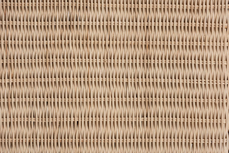 Prunella Japandi Sun-Bleached Braided Rattan 6-Drawer Dresser