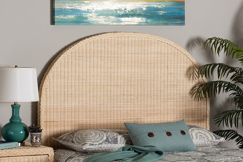 Prunella Japandi Sun Bleached Rattan Queen Size Standalone Headboard