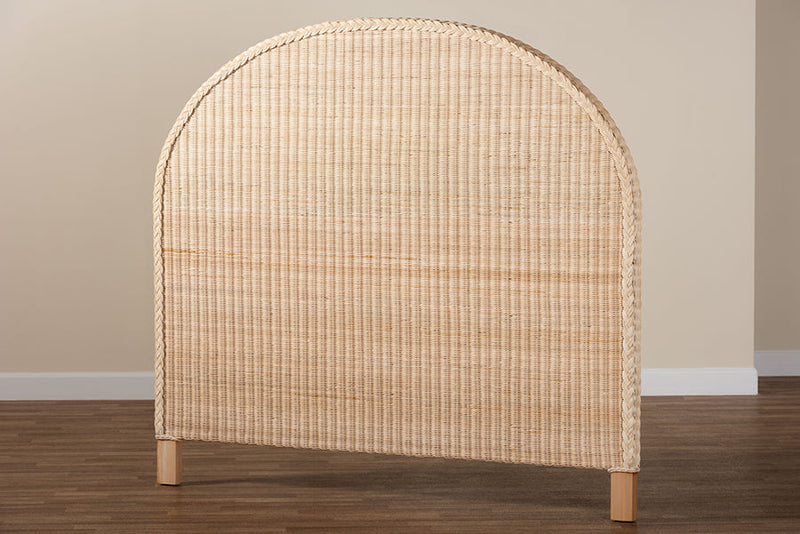Prunella Japandi Sun Bleached Rattan Queen Size Standalone Headboard Baxton