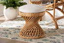 Aurelia Bohemian Light Honey Rattan Footstool Baxton