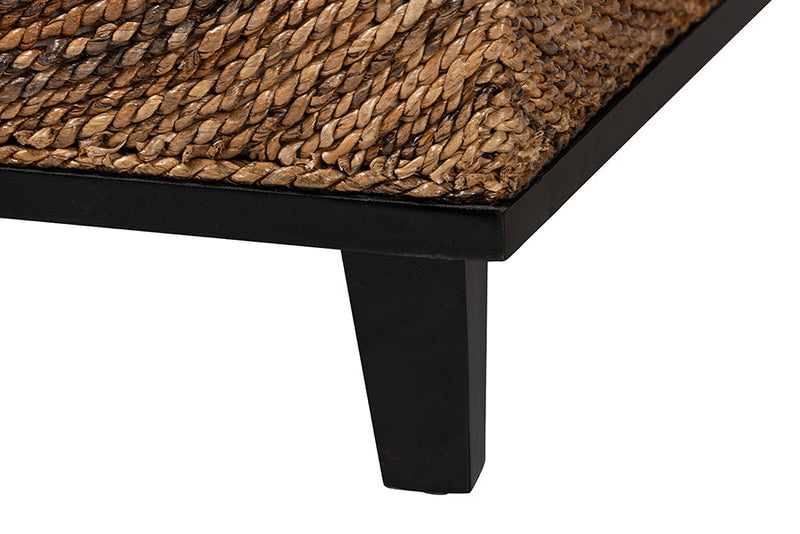 Niko Bohemian Natural Seagrass Coffee Table Baxton